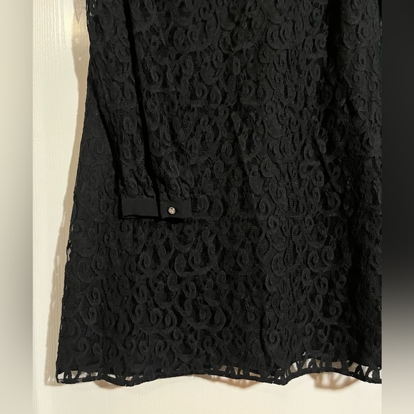 CeCe Black Lace Long Sleeve Dress - Picture 4 of 8
